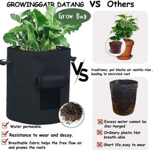 Sacs de culture pour plantes personnalisés, 5 gallons, résistants, épais, non tissés, avec poignées - Product Image 4