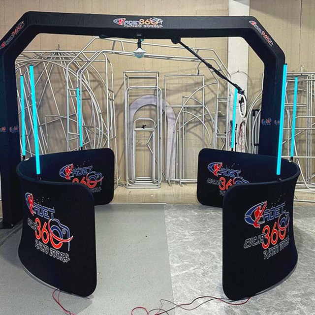 Stable Slow Motion Rotating Digital Adjustable Overhead 360 Photo Booth Wedding Wholesale Easy Setup Automatic Smart
