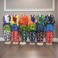 Vente en Gros Nouvelle Robe Musulmane Imprimée Col en V Grande Taille Ample Mode Moyen-Orient