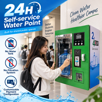 Distributeur d'eau mural pour la communauté, service 24h/24, certifié CE, avec système de paiement par carte IC, pièces et billets POS