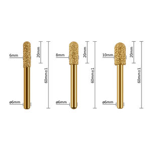 20 pezzi di alta qualità testa di macinazione diamante bava bit di lucidatura intaglio strumenti di macinazione per gioielli e vetro con gambo da 6mm - Product Image 6