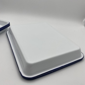 기구 담그기 의학 의학 외과 저장 그림 음식 빵 쿠키 저장 홈 에나멜 사각 트레이 - Product Image 4