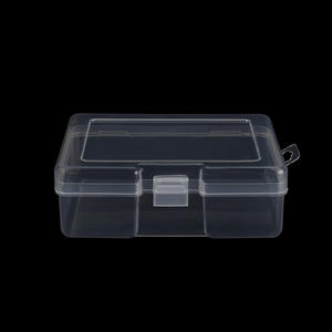 Boîte de rangement rectangulaire transparente en plastique PP avec verrou intégré, organisateur de bureau pour bijoux, 13.3x10.1x4.5cm - Product Image 5