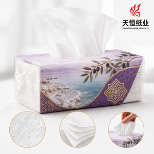 Mouchoirs en papier de luxe Petra Rose City Desert Rock, motif floral gaufré, doux, épais, absorbants, de qualité supérieure, blancs - Product Image 1