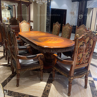 Meubles classiques américains Table à manger extensible en bois avec 8 chaises Gain de place Ensemble de salle à manger antique pour la maison