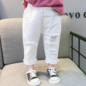 Pantalones Vaqueros de Estilo Nuevo para Niños, Ropa Coreana para Niños Pequeños, Pantalones Casuales para Bebés, Pantalones Vaqueros Rotos Blancos para Niños - Product Image 5