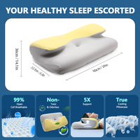 Oreiller de couchage latéral avec trou d'oreille oreiller en mousse à mémoire de forme ergonomique ronflement thérapie orthopédique tête d'oreiller de couchage