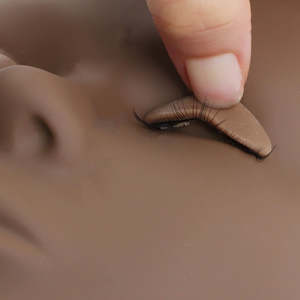 Cabeza de maniquí para pestañas, juegos de maquillaje permanente, entrenamiento, párpados removibles realistas, práctica - Product Image 4