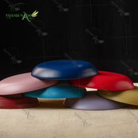 Ensemble d'assiettes en bambou faites à la main au Vietnam, couleur personnalisée, écologiques, biodégradables, classiques, durables, non toxiques, pour les fêtes
