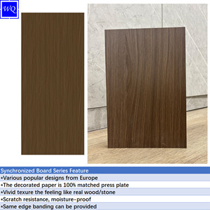 3D Embossed Waterproof Synchronized MDF Laminated Wood <strong>Boards</strong> With Unique Wood Grain Patterns for Kitchen - Product Image 4
