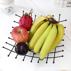 Corbeille à fruits en métal rétro, style simple, pour salon, véranda, plaque décorative, <span class=keywords><strong>panier</strong></span> de rangement créatif, plateau à fruits - Product Image 2