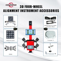 Xinjintuo Ensemble Complet Machine de Géométrie 3D de Haute Qualité, Pont Élévateur 4 Colonnes, Démonte-Pneus et Équilibreuse de Roues