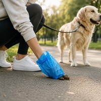 Bolsas Biodegradables Ecológicas para Excremento de Perro, 32x22cm, a Prueba de Fugas, de Poliéster con Aroma Floral, Control de Olores, Color y Logotipo Personalizables, para Exteriores
