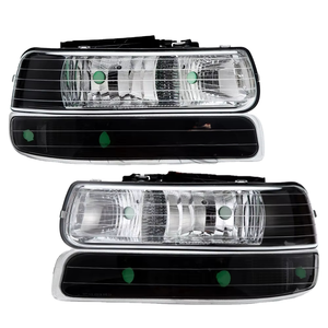 Conjunto de <span class=keywords><strong>Faros</strong></span> Delanteros <span class=keywords><strong>para</strong></span> Chevrolet Silverado 1999-2002, Suburban 2000-2006, Tahoe, <span class=keywords><strong>Faros</strong></span> Halógenos y de Xenón - Product Image 2