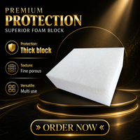 Bloc de mousse blanche en fibre de polyester, plaque d'absorption acoustique pour mur et plafond de bureau