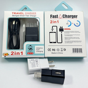 Großhandel 2-in-1 Ladegerät Adapter S6/S8/S10 5V/2A Reise-Wandladegerät EU/US-Stecker mit Typ-C Ladekabel - Product Image 3