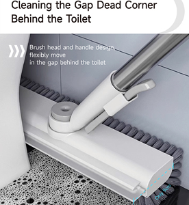 Manuel 360 °   Brosse de nettoyage rotative pour sols, manche long réglable, nettoyeur de sol 3-en-1 pour salle de bain avec grattoir OEM - Product Image 3