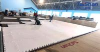 Heißer Verkauf FIG-zertifizierter rhythmischer Boden Artistic Gymnastic Floor Exercise System 14m * 14m 42ft * 54ft gefederter Boden zu verkaufen