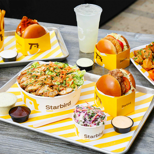 Cajas de Comida Rápida Biodegradables y Ecológicas con Logotipo Personalizado, Empaque para Llevar, Cajas de Cartón Rígido Blanco para Papas Fritas y Hamburguesas - Product Image 4