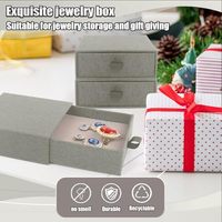 Boîte à bijoux élégante avec tiroir pour colliers, bracelets, boucles d'oreilles et bagues, organisateur de bijoux