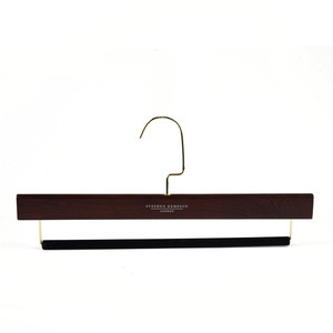 New Arrival Tùy Chỉnh Mang Nhãn Hiệu Phong Cách Quần Gỗ Slacks <span class=keywords><strong>Hanger</strong></span> Skidproof Velvet Bar - Product Image 5