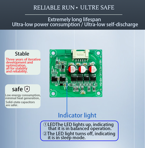 Équilibreur actif HBJ 3S 4S, courant d'équilibrage 2A pour LiFePO4, Li-ion et Sodium-ion, avec condensateurs à semi-conducteurs pour une durée de vie plus longue - Product Image 4