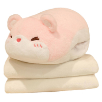 Coussins et oreillers personnalisés 3 en 1, jeté et couverture multifonctionnels, doux et mignons pour les filles et les enfants