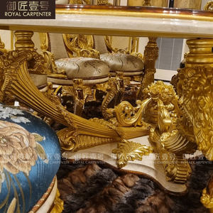 Обеденный гарнитур Royalr в европейском стиле из массива дерева с резьбой, для больших апартаментов и вилл, роскошный комплект для столовой в стиле французского дворца - Product Image 2