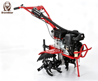 BraveBear BHCT170A Motoculteur thermique manuel à essence 4 temps 212cc 4KW pour ferme, verger et jardin, mini-motoculteur 80-120cm