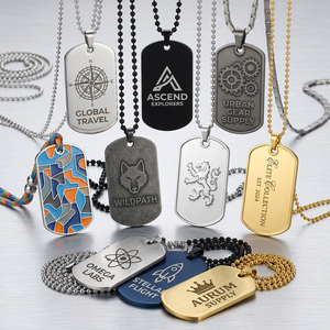 Placa de Identificación Personalizada para Perros, Grabada en 2D y 3D con Logotipo, de Metal, con Esmalte Suave, con Mensaje y Letras, Colgante para Collar - Product Image 1
