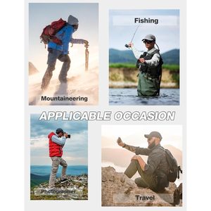 Chaleco Acolchado con Forro Polar para Hombre FOXA, Cierre de Cremallera, Chaqueta sin Mangas Cálida para Senderismo al Aire Libre con Bolsillos - Product Image 6