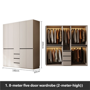 Segmented Handless ENF Grade European <strong>Pine</strong> Board Modern Minimal 18mm Thickened Large <strong>Wardrobe</strong> for Bedroom Home Use - Product Image 5