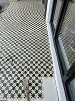 DTH Design moderne Vert foncé Beige Mosaïque Carreaux Pierre Naturelle Marbre Cuisine & Salle de bain Mur & Sol Parquet pour Hôtels
