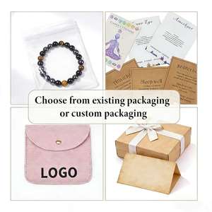 Bracelet en agate magnétaire noire 8/10MM - Bracelet en pierre œil de tigre pour homme et femme - Bracelet perlé énergétique pour le yoga - Product Image 4