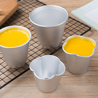 Moule à pudding en alliage d'aluminium réutilisable, moule à muffins antiadhésif, mini-gâteau, soufflé, tartelette pour la pâtisserie à domicile et les friandises de fête