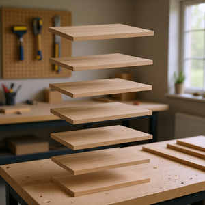 Panneaux de bibliothèque en chêne Sonoma, 8 pièces, 15,7x11,8x0,6, panneaux de contreplaqué en bois d'ingénierie, design moderne, ponçage double face - Product Image 2