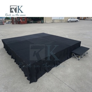 Scène pliante de haute qualité à prix d'usine, en alliage d'aluminium noir, pour événements extérieurs et mariages - Product Image 3