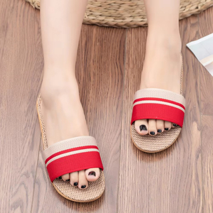 Summer Women Linen Slippers Anti-Slip Lightweight <b>Soft</b> Home <b>Shoes</b> Breathable Indoor Casual Slippers Comfortable Household - Product Image 3