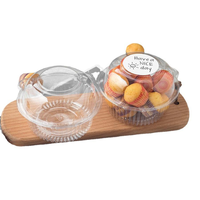 Boîte d'emballage individuelle transparente en plastique PET en forme de tête d'ours pour cupcakes, gâteaux, desserts et muffins