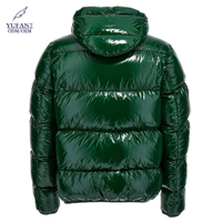 YuFan brillant vert tissu à séchage rapide homme veste hiver imperméable léger manteaux