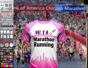 T-Shirt da Uomo Personalizzate per Maratona, Magliette Sportive Traspiranti per Eventi, OEM/ODM con Logo, Fabbrica Certificata BSCI - Product Image 1