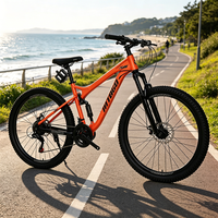 Vélo de montagne MTBGO Factory Cube Style, cadre en acier, freins à disque doubles, pneus noirs 29 pouces, Enduro, adulte, XT.