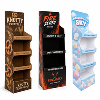 Maßgefertigte POP-Produkt-Verkaufsständer aus Recycling-Karton, Tragbare POP-Up-Süßigkeiten-Verkaufsdisplays, POS-Karton-Bodenständer