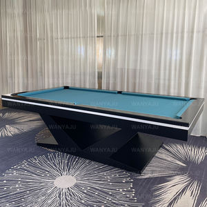 Table de <span class=keywords><strong>billard</strong></span> de luxe <span class=keywords><strong>pour</strong></span> la maison avec pieds et tiroirs en verre cristal, table de <span class=keywords><strong>billard</strong></span> de style villa de 8 pieds avec plateau de tennis, chaises et bancs - Product Image 2