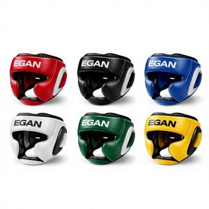 Protège-tête de boxe de haute qualité en PU respirant avec logo personnalisé, protection intégrale du visage et du nez, idéal pour l'entraînement et le sparring - Product Image 1