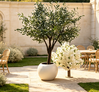 Grand Olivier Artificiel Résistant aux UV pour Jardin Extérieur, Composition Saisonnière, Bonsaï Anti-Ultraviolet, Fournitures de Plantes Artificielles