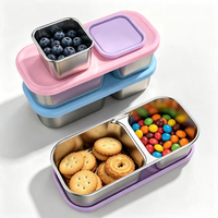 Boîte à sauce en acier inoxydable 304 de qualité alimentaire, mignonne, chauffable, récipient à condiments portable, anti-fuite, OEM ODM