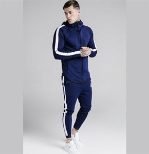 Chándal de algodón para hombre, conjunto de dos piezas con logotipo de diseño personalizado, para Fitness y gimnasio - Product Image 5