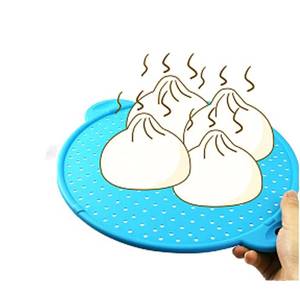Couvercles anti-éclaboussures ronds en silicone et métal, résistants aux hautes températures, écologiques, compatibles micro-ondes et four, pour cuiseur vapeur, poêle et casserole - Product Image 3