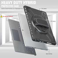 Coque de protection hybride robuste, étui robuste avec sangle à main rotative à 360, pour tablette Microsoft Surface Pro 8 de 13 pouces